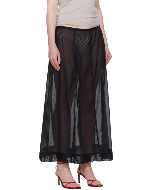Paloma Wool Black Semi-Sheer Skirt