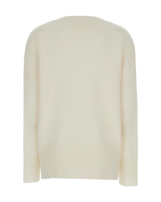 Lisa Yang White Mila Crewneck Knitwear