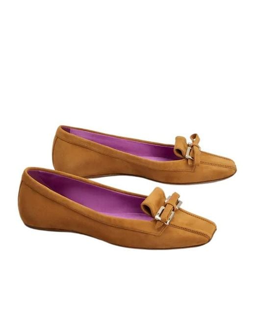 Roger Vivier Brown Virgule Ballerinas