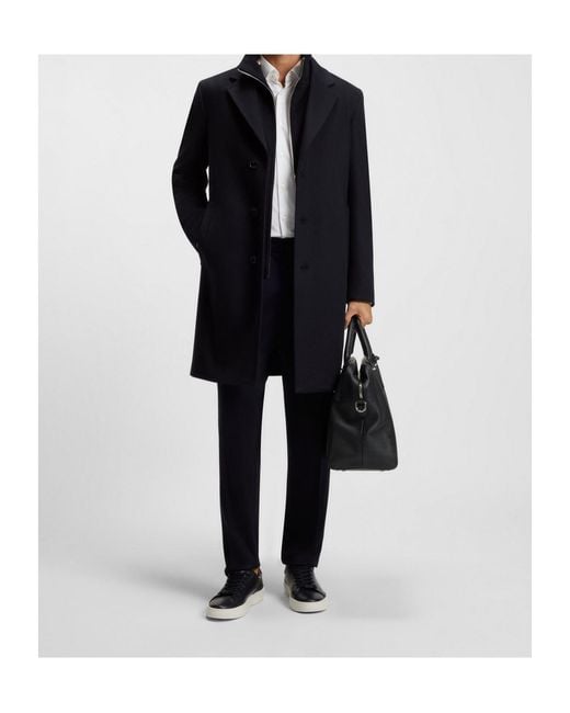 Boss Blue Boss Detachable Inner Vest Regular Fit Coat for men