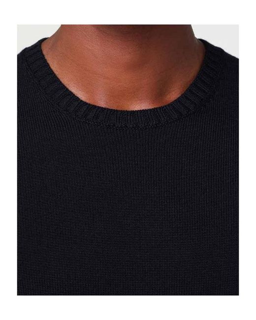 Drumohr Blue Merino Wool Crew-Neck Sweater for men