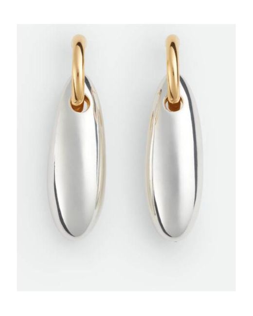 Bottega Veneta White Ellipse Large Earrings