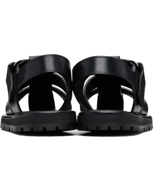 Studio Nicholson Black Fisherman Sandals