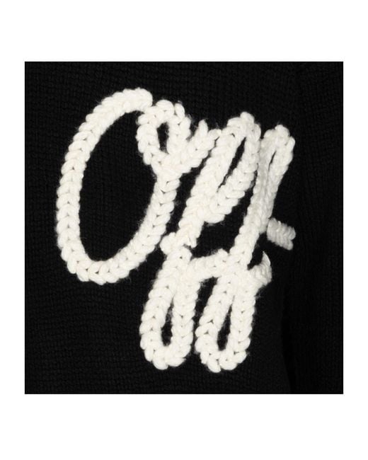 Off-White c/o Virgil Abloh Black Crewneck Long-Sleeved Jumper for men