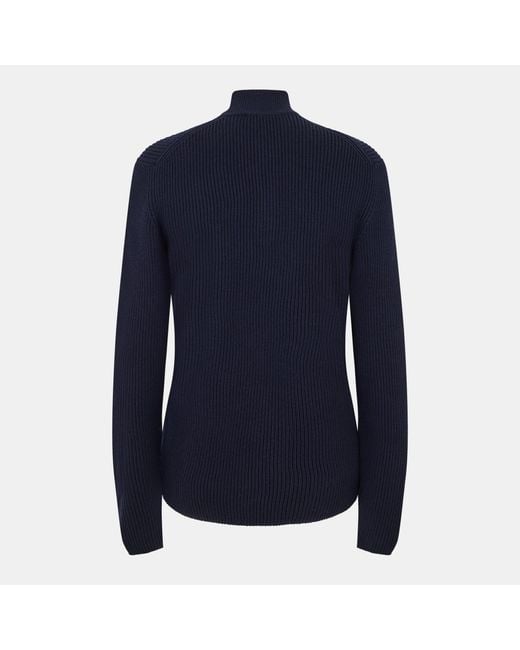 Dolce & Gabbana Blue Zipped Knitted Top for men