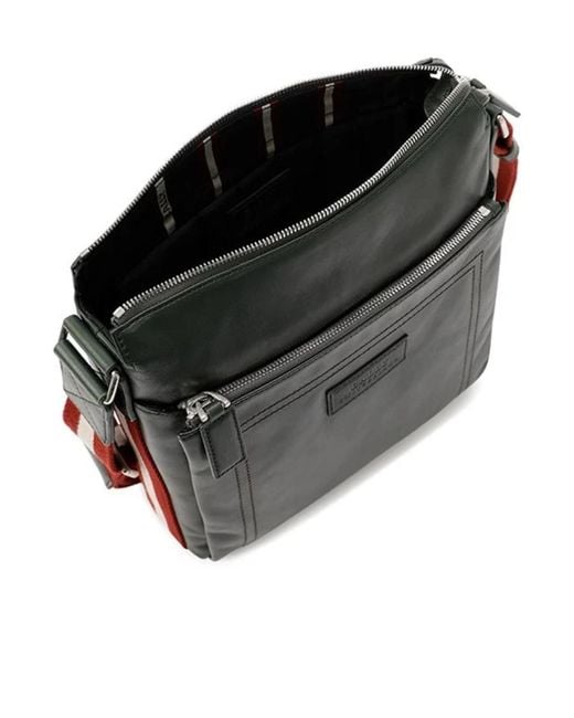 Bally Black Zippered Shoulder Bag for men