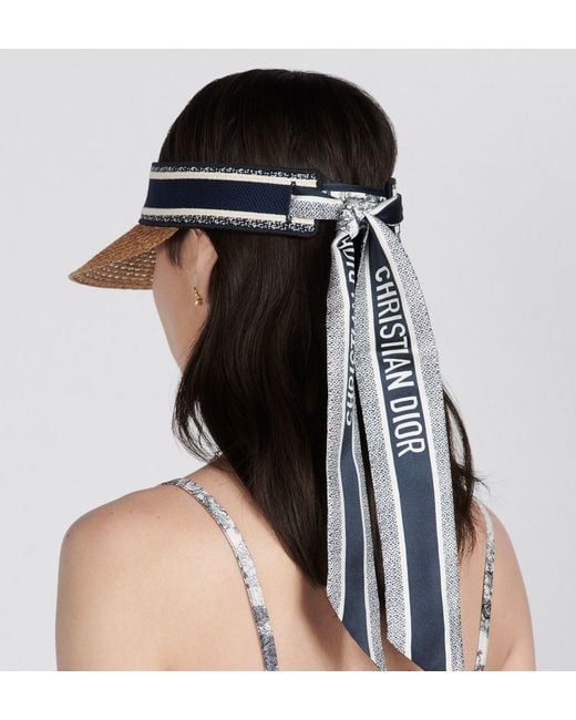 Dior White D-Ocean Visor With Mitzah
