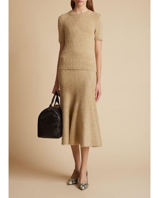 Khaite Natural Cadence A-Line Brushed Skirt