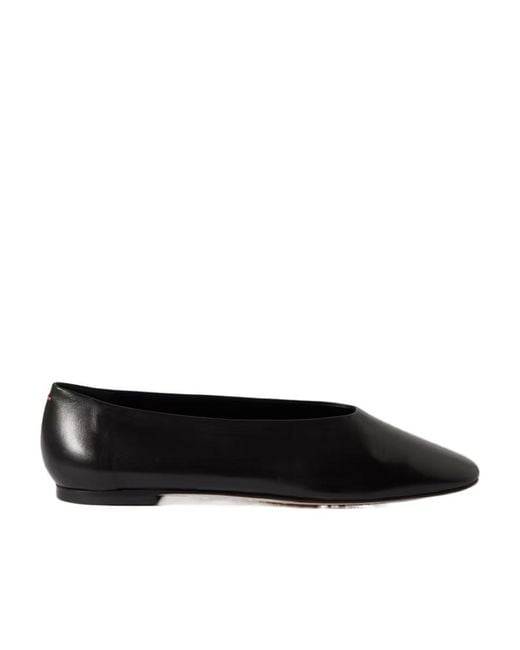 Aeyde Black Kirsten Round Toe Flats