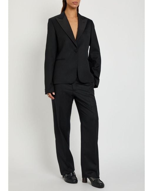 J.W. Anderson Black Tuxedo Wool Blazer