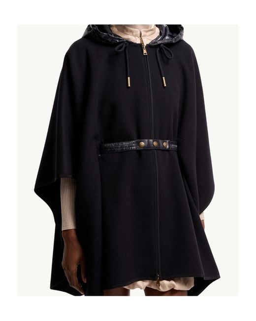 Moncler Black Padded Cape