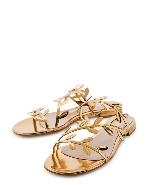 Gianvito Rossi Metallic Leather Sandals
