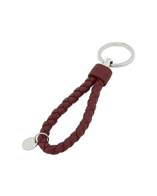 Bottega Veneta Red Intrecciato Key Ring
