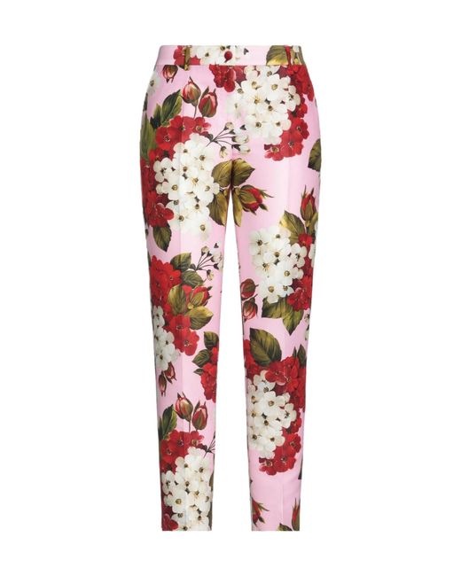 Dolce & Gabbana Red Casual Trouser