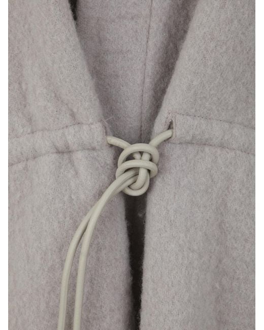 Rick Owens Gray Sail Wide-Sleeve Virgin Wool Jacket