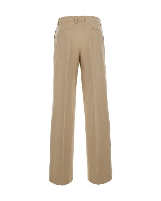 Pt Pantaloni Natural Casual Trousers With Belt Loops