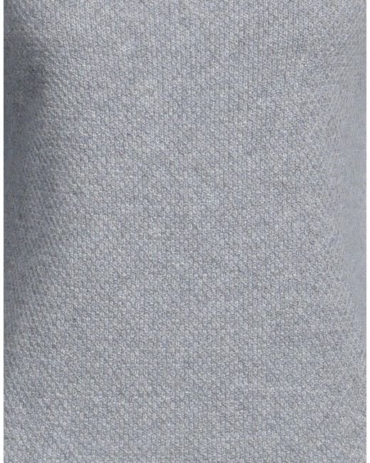 Max Mara Gray Solid-Color Knitted Long-Sleeve Crew Neck Sweater