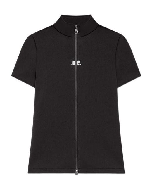 Courreges Black Courrèges Interlock Zipped Top