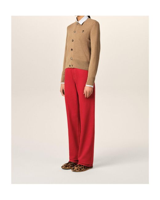AMI Natural Ami De Coeur Crewneck Cardigan