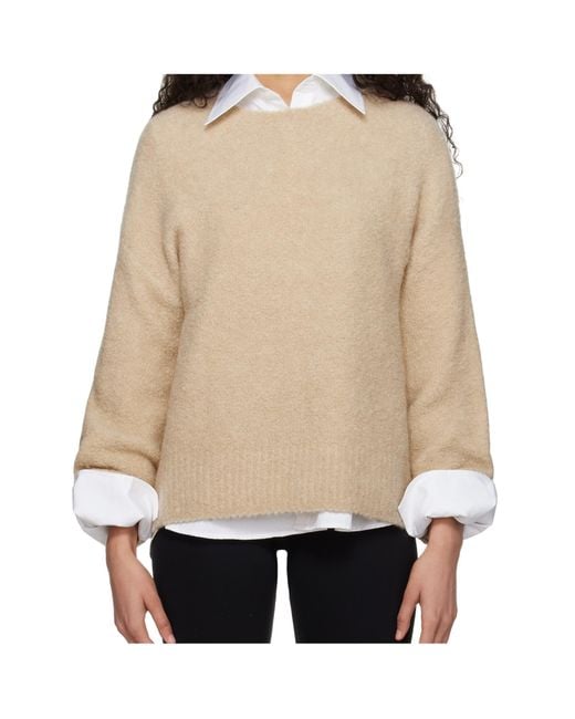 arch4 Natural Crew Neck Long Sleeve Sweater