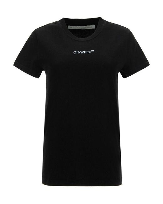 Off-White c/o Virgil Abloh Black Graphic Print Cotton T-Shirt