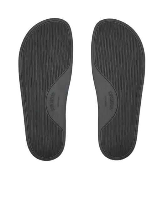 Burberry Black Furley Logo Slides for men