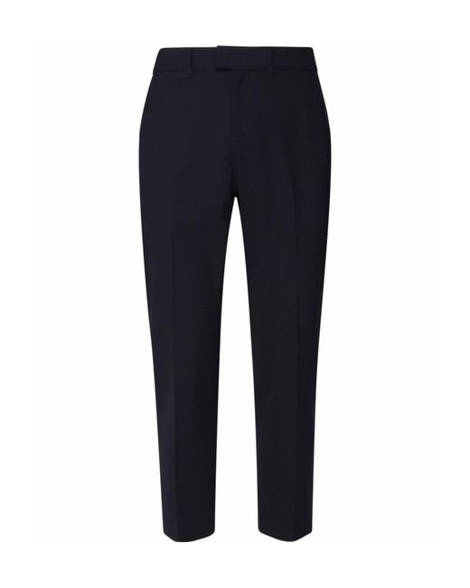 Dondup Blue Cigarette Fit Wool Pants for men