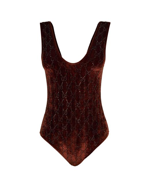 Gucci Red Sleeveless Bodysuit