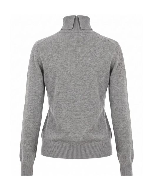 Ermanno Scervino Gray Turtle Neck Sweater