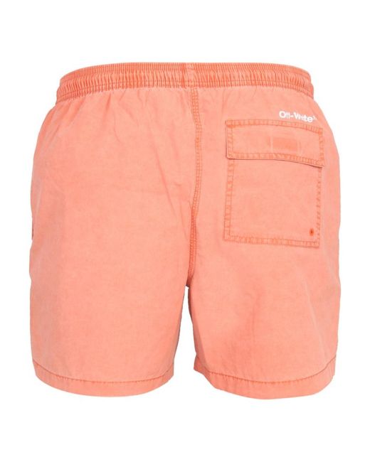Off-White c/o Virgil Abloh Pink Bounce Off Sunset Swim Shorts for men