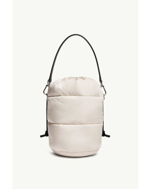 Moncler White Caradoc Drawstring Bucket Bag
