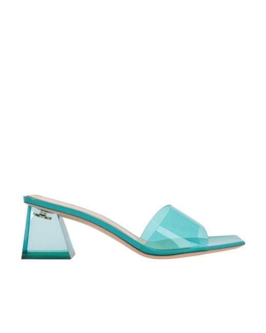 Gianvito Rossi Blue Cosmic Slip-On Mules