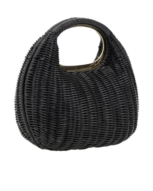 Sacai Black Logo Plaque Round Bag