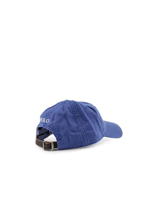 Polo Ralph Lauren Blue Logo Embroidered Baseball Cap for men