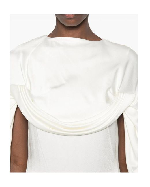 Stella McCartney White Draped Detail Dress