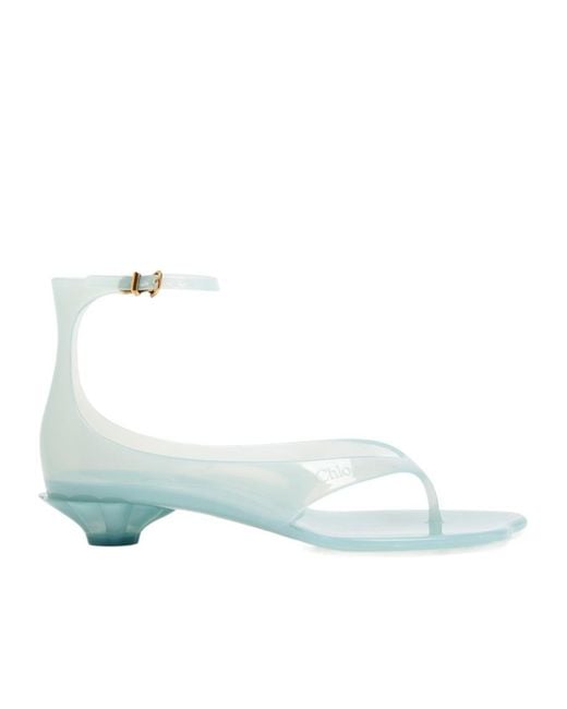 Chloé Blue Jelly 25 Thong Sandals