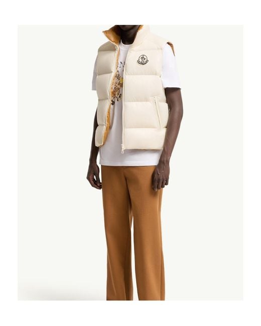 Moncler White Belice Down Gilet for men