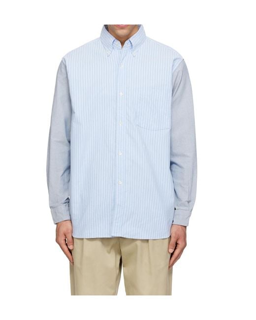 Nanamica Blue Striped Shirt for men