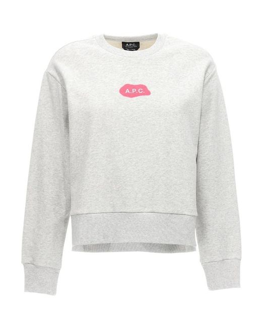 A.P.C. White Sibylle Sweatshirt