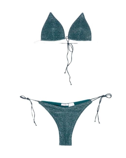Oseree Green Tie-String Bikini