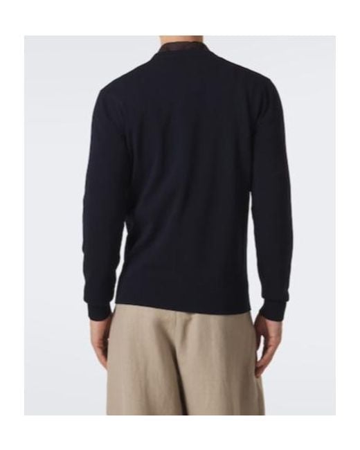 Dolce & Gabbana Blue Embroidered Virgin Wool Sweater for men