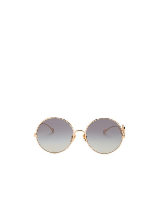Chloé White Round-Frame Sunglasses