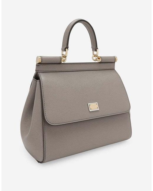 Dolce & Gabbana Gray Small Sicily Handbag