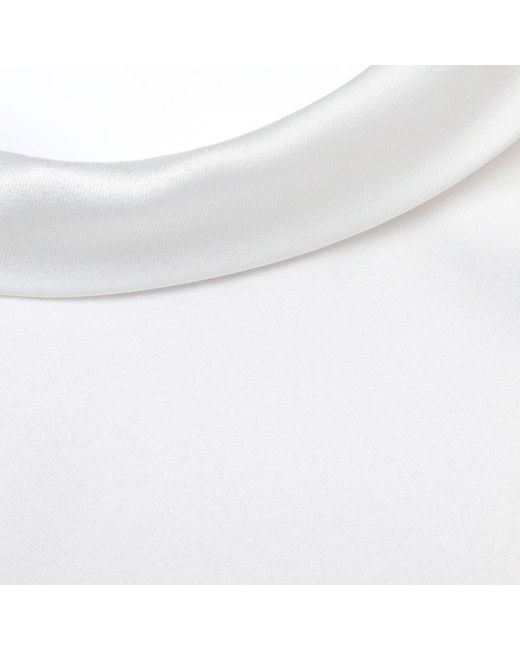 Self-Portrait White Scoop-Neck Back Midi Dress