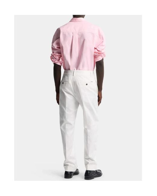 DSquared² White Cotton Trousers for men