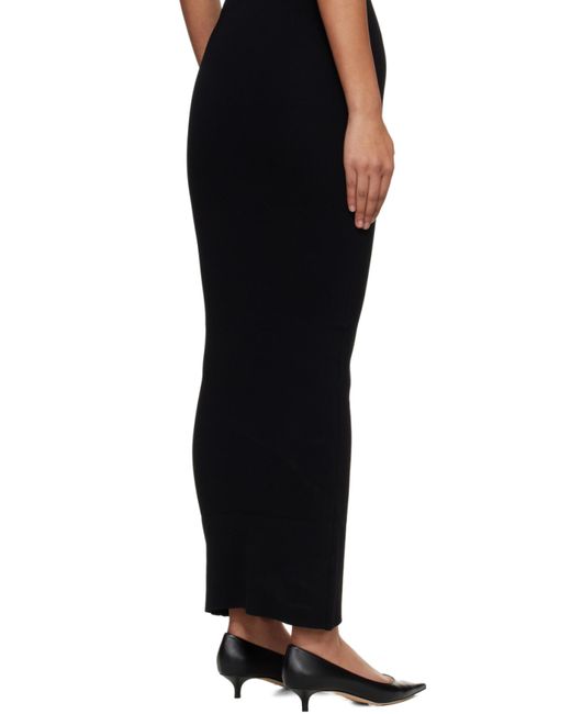 Entire studios Black Square Neck Midi Dress
