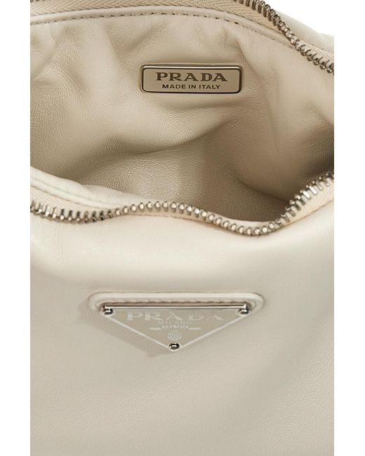 Prada White Padded Mini Tote Bag