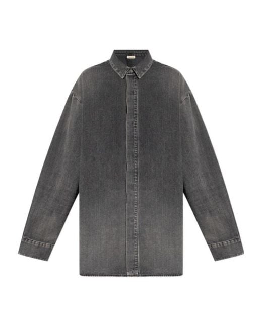 Fear Of God Gray Vented Denim Shirt