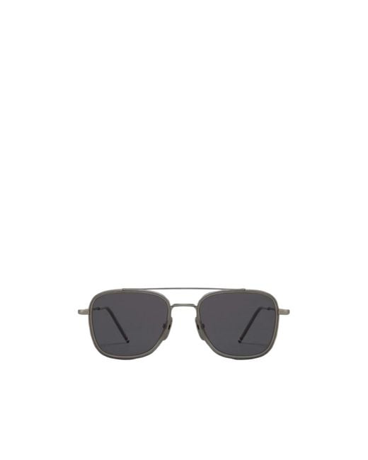 Thom Browne White Pilot-Frame Sunglasses