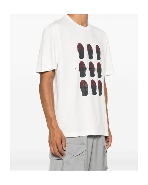 Ih Nom Uh Nit White Masks-Print Cotton T-Shirt for men